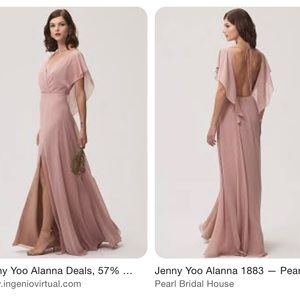 Jenny Yoo Alanna Chiffon Whisper Blue